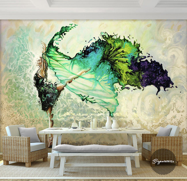3D Woman Dancing WG126 Wall Murals