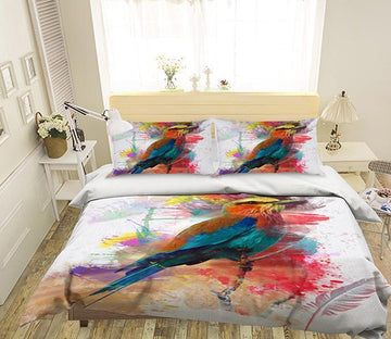 3D Bird Feather 021 Bed Pillowcases Quilt Wallpaper AJ Wallpaper 