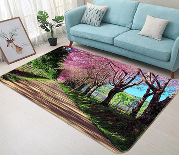 3D Cherry Blossom Road 756 Non Slip Rug Mat Mat AJ Creativity Home 
