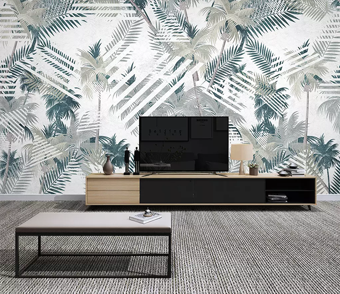 3D Coconut Tree Pattern 372 Wallpaper AJ Wallpaper 2 