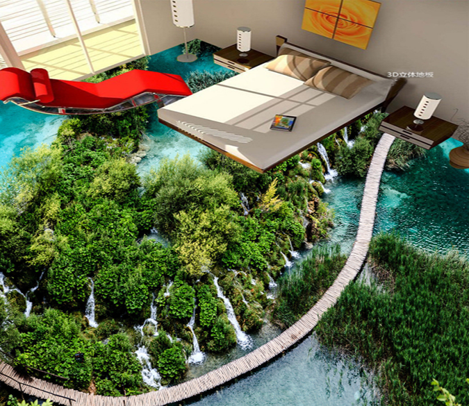 3D Curved Road 035 Floor Mural Wallpaper AJ Wallpaper 2 