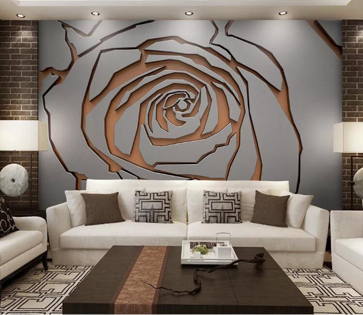 3D Carving Roses WC245 Wall Murals