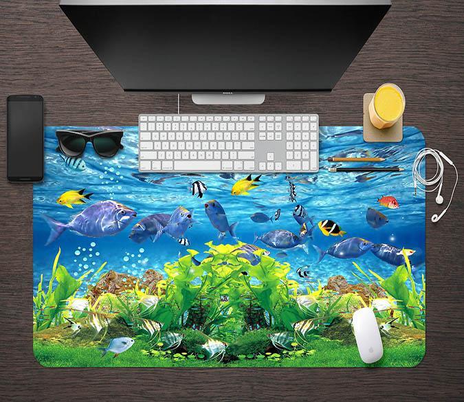 3D Submarine Fish 005 Desk Mat