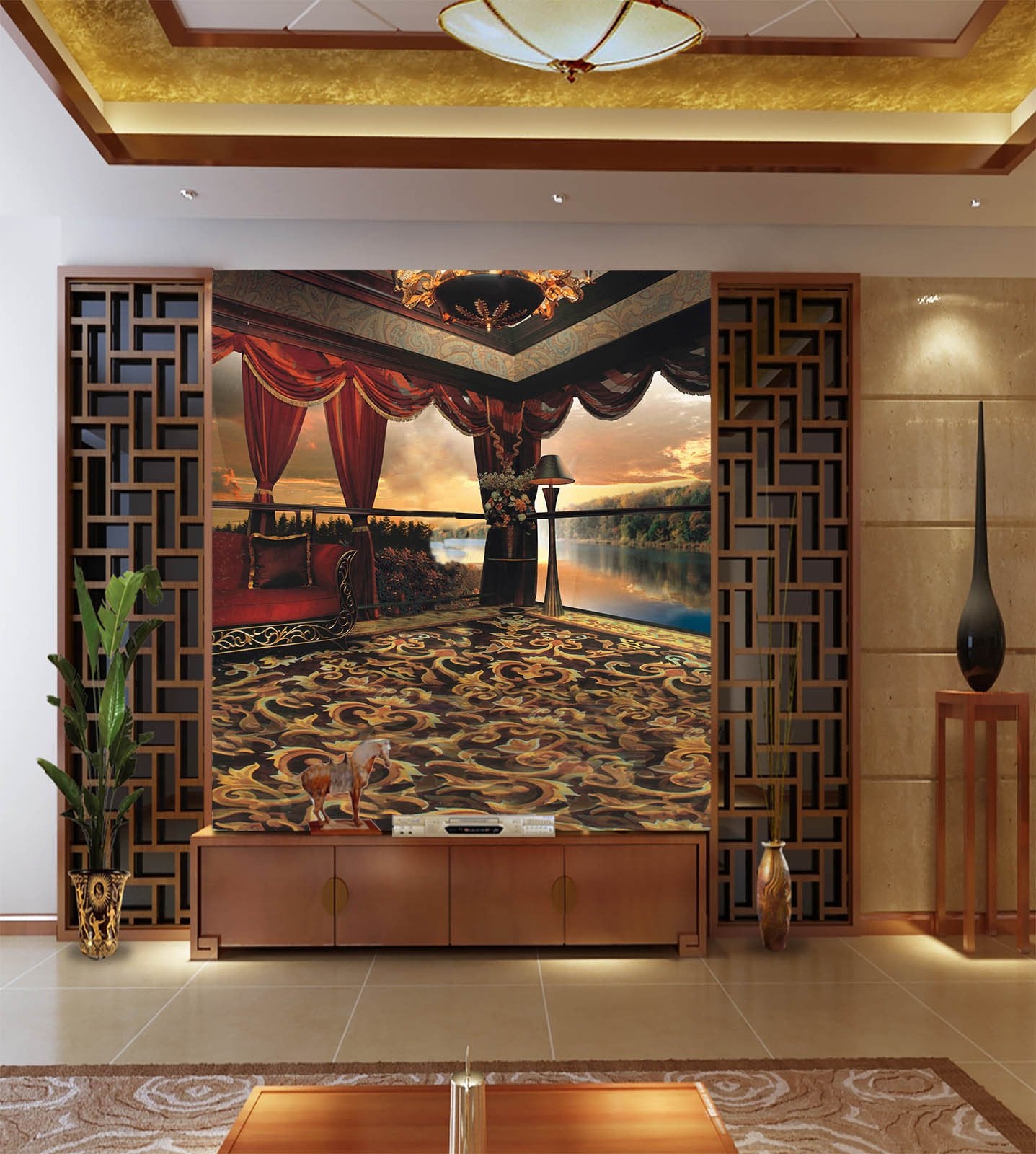 Luxury Pavilion Wallpaper AJ Wallpaper 