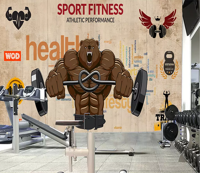 3D Fierce Bear Weightlifting 337 Wallpaper AJ Wallpaper 2 