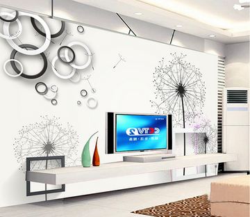 3D Round Dandelion 285 Wallpaper AJ Wallpaper 