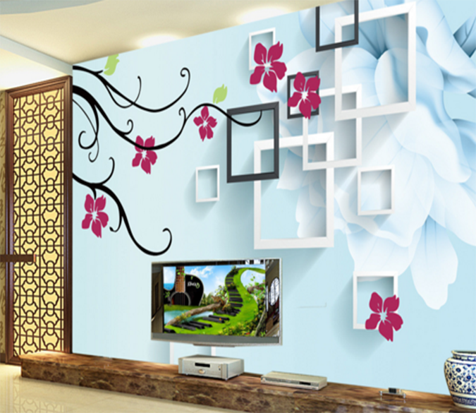 3D Rattan Flower 136 Wallpaper AJ Wallpaper 