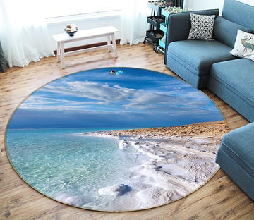 3D Sky Beach 334 Round Non Slip Rug Mat Mat AJ Creativity Home 