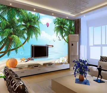 3D Beach Starfish Tree 1296 Wallpaper AJ Wallpaper 2 