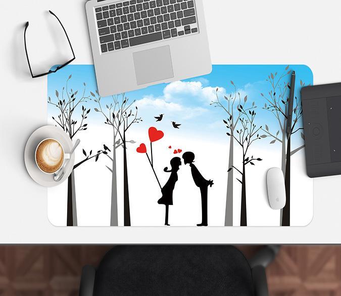3D Lovers Birds 114 Desk Mat Mat AJ Creativity Home 