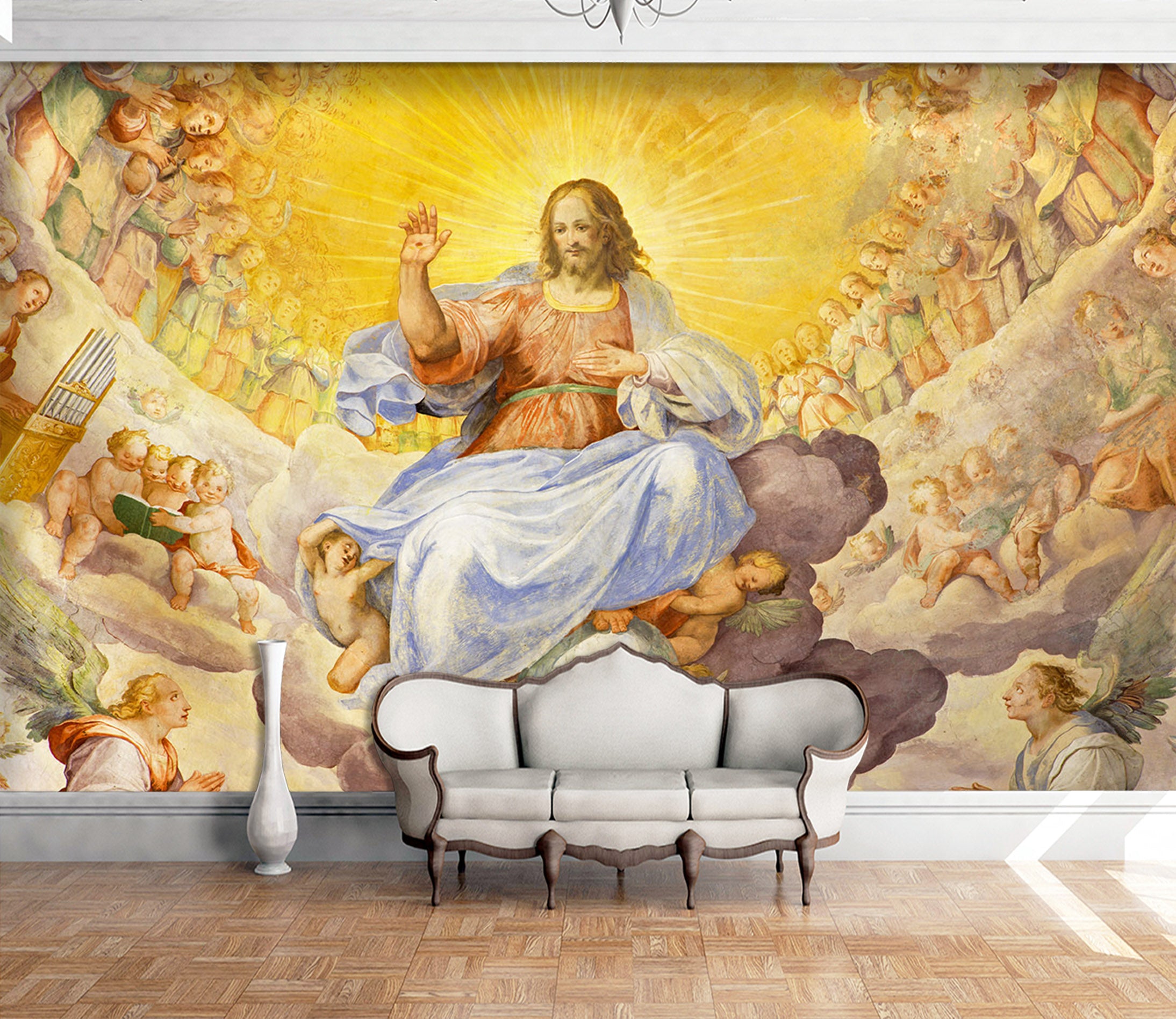 3D Golden Angel 1564 Wall Murals