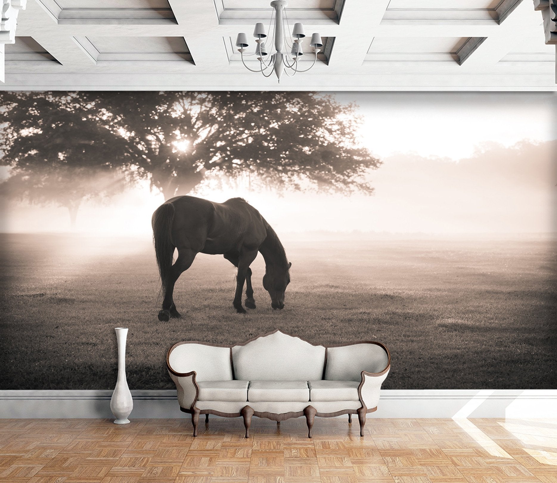 3D Horses Graze 022 Wallpaper AJ Wallpaper 