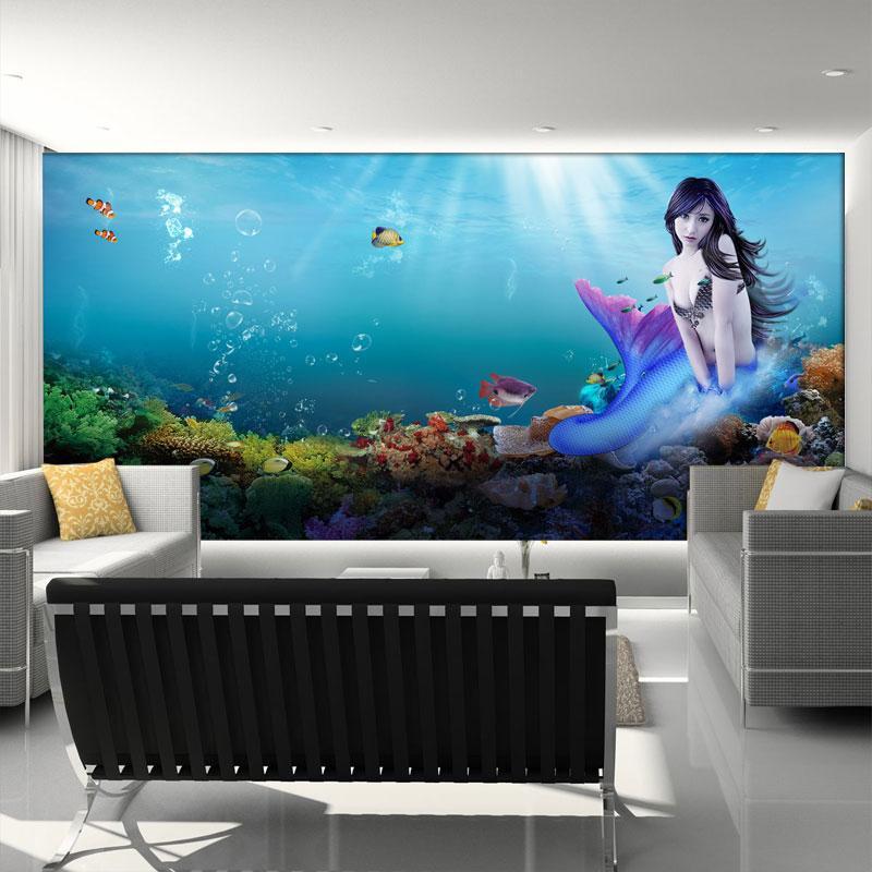 3D Mermaid Coral 016 Wallpaper AJ Wallpaper 