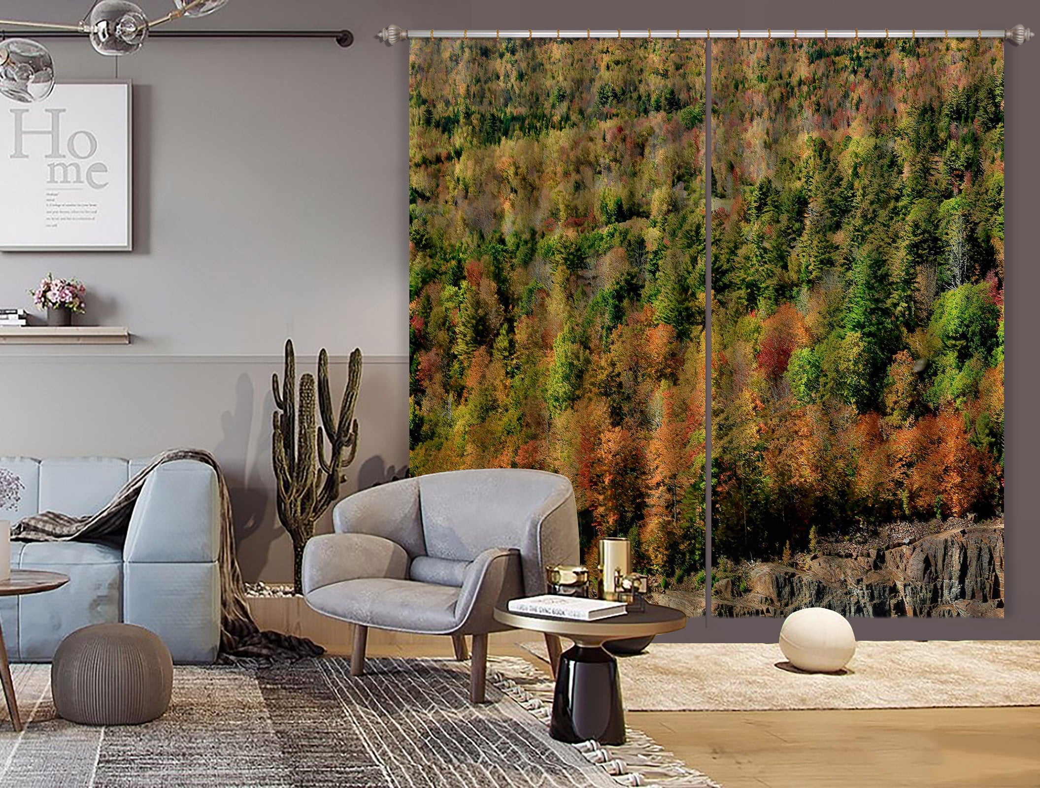 3D Red Orange Striation 62160 Kathy Barefield Curtain Curtains Drapes