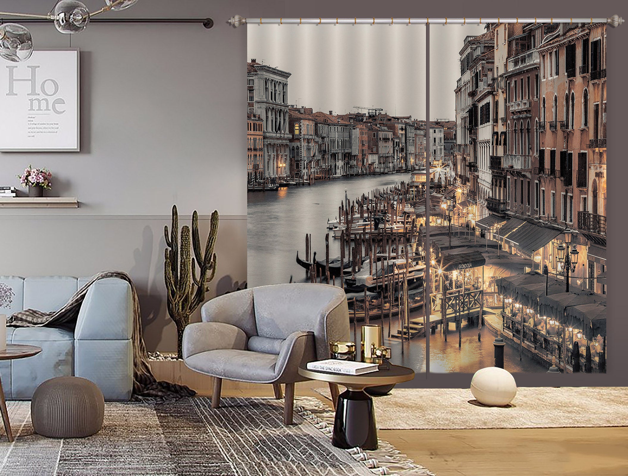 3D Venice City 6314 Assaf Frank Curtain Curtains Drapes