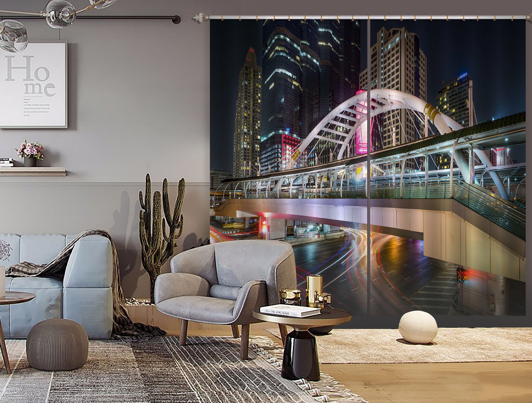 3D Light Bridge 158 Marco Carmassi Curtain Curtains Drapes