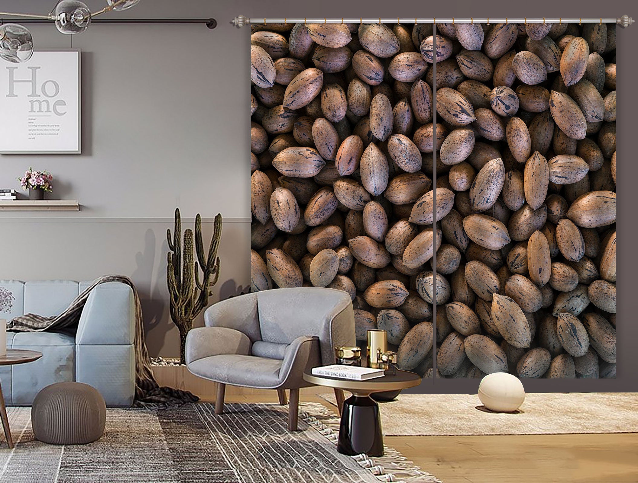 3D Peanut Bean 6559 Assaf Frank Curtain Curtains Drapes