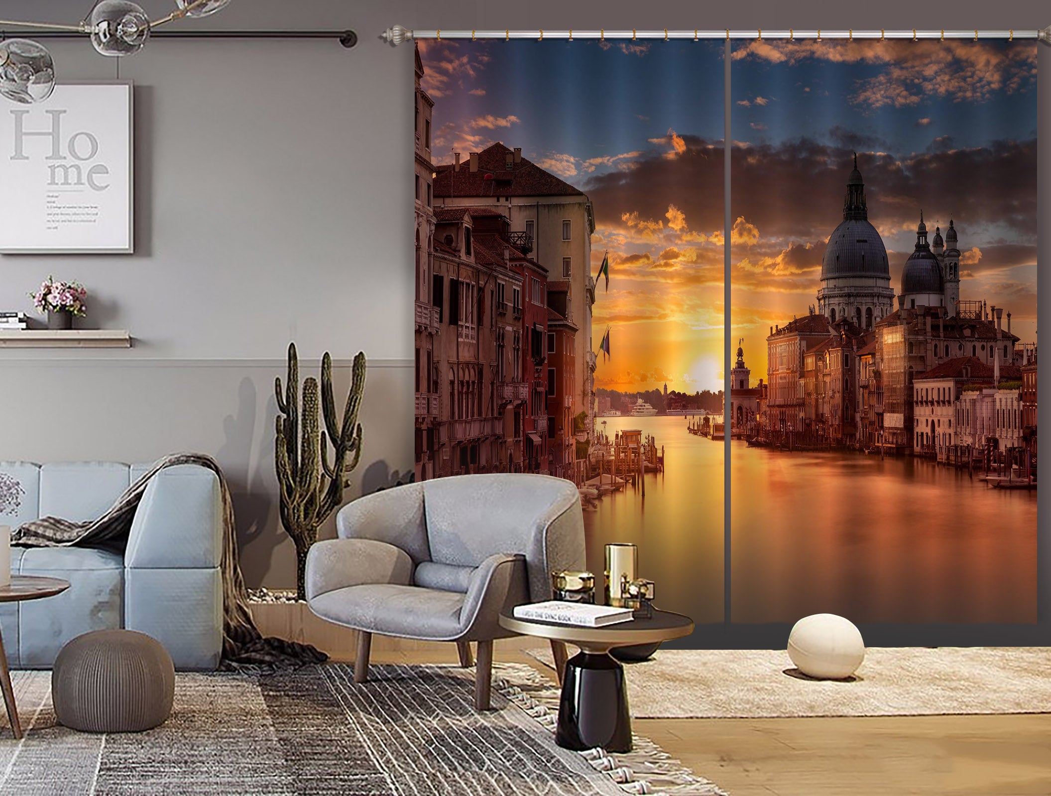 3D River At Dusk 109 Marco Carmassi Curtain Curtains Drapes