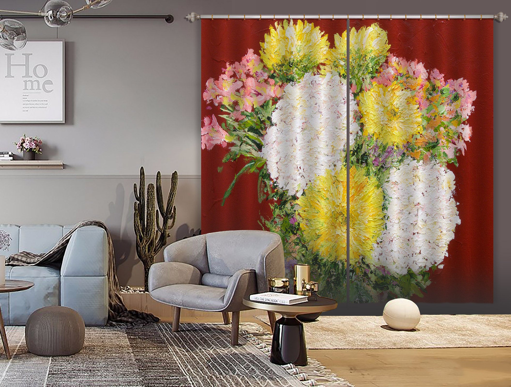 3D Bouquet 210 Allan P. Friedlander Curtain Curtains Drapes