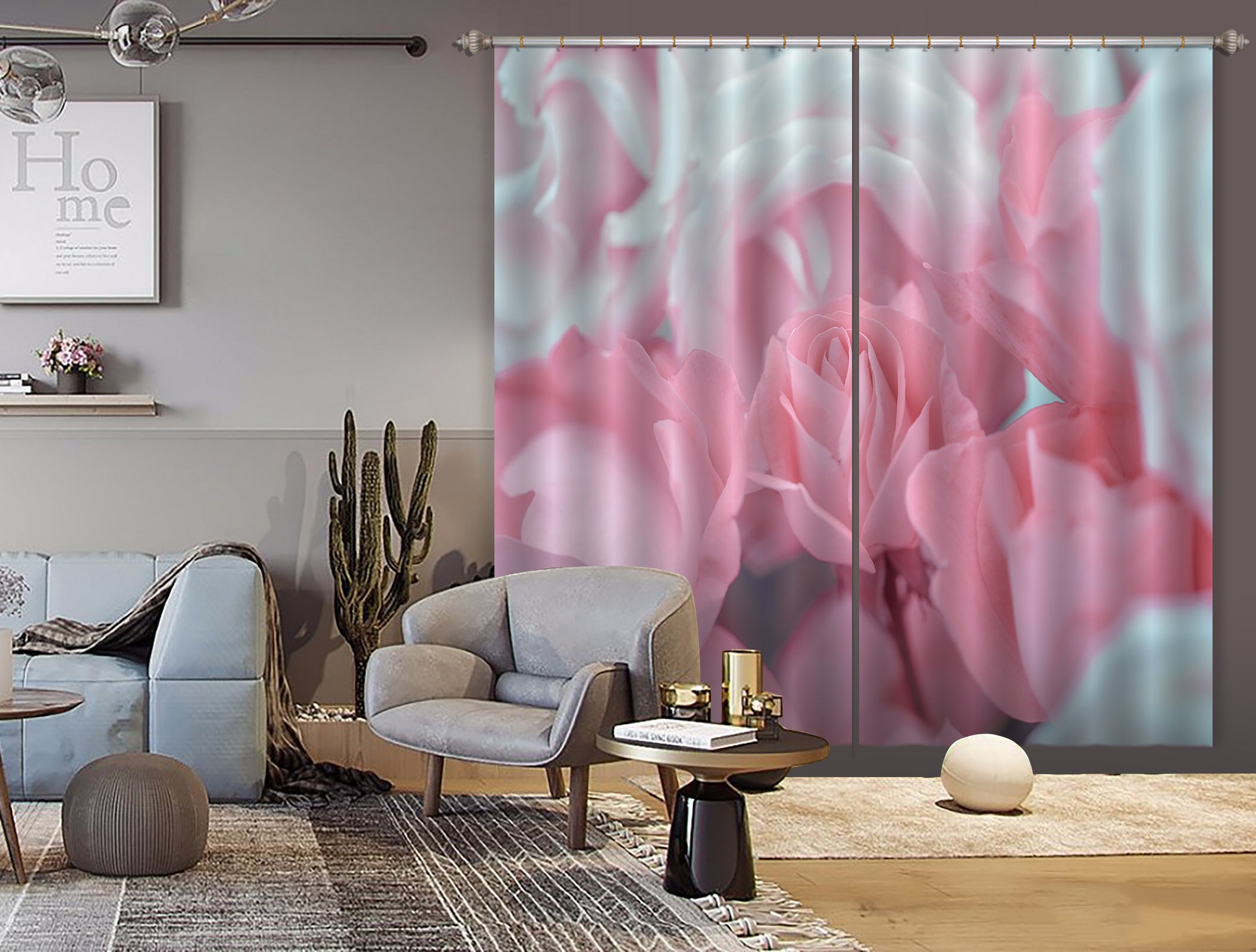 3D Beautiful Rose 6517 Assaf Frank Curtain Curtains Drapes