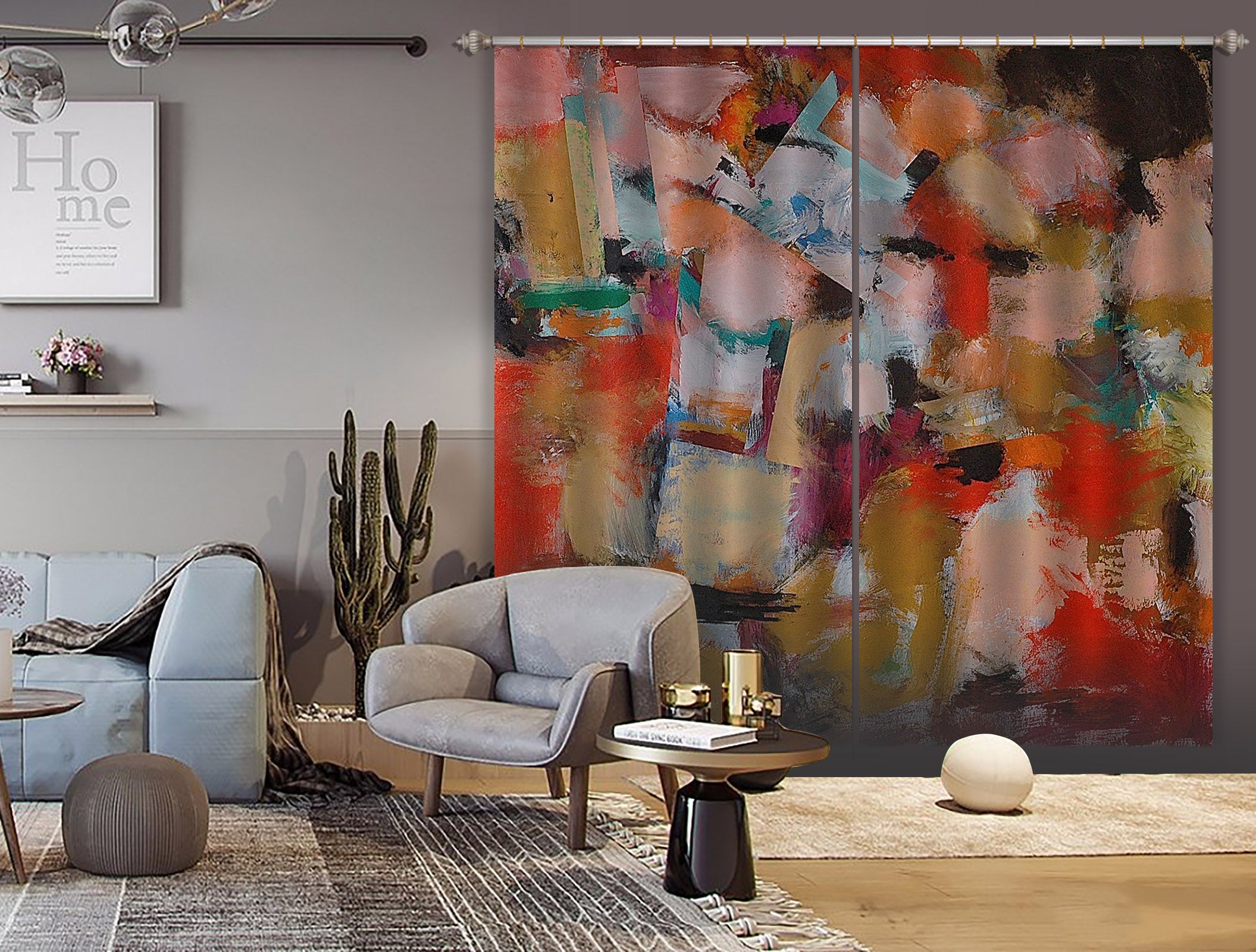 3D Color Graffiti 144 Allan P. Friedlander Curtain Curtains Drapes