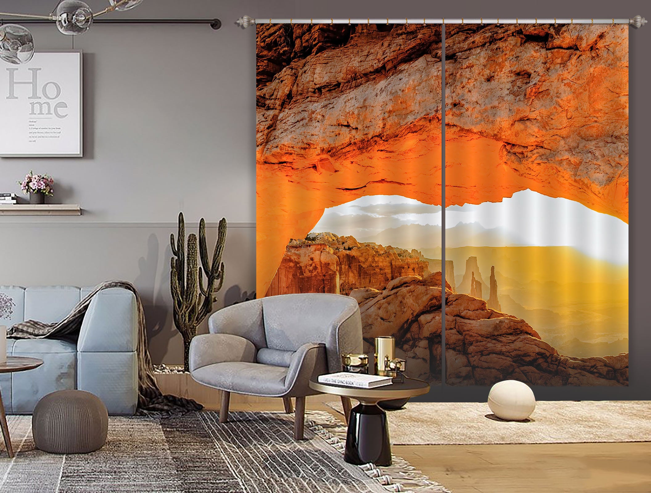 3D Mountain Stone 5332 Beth Sheridan Curtain Curtains Drapes