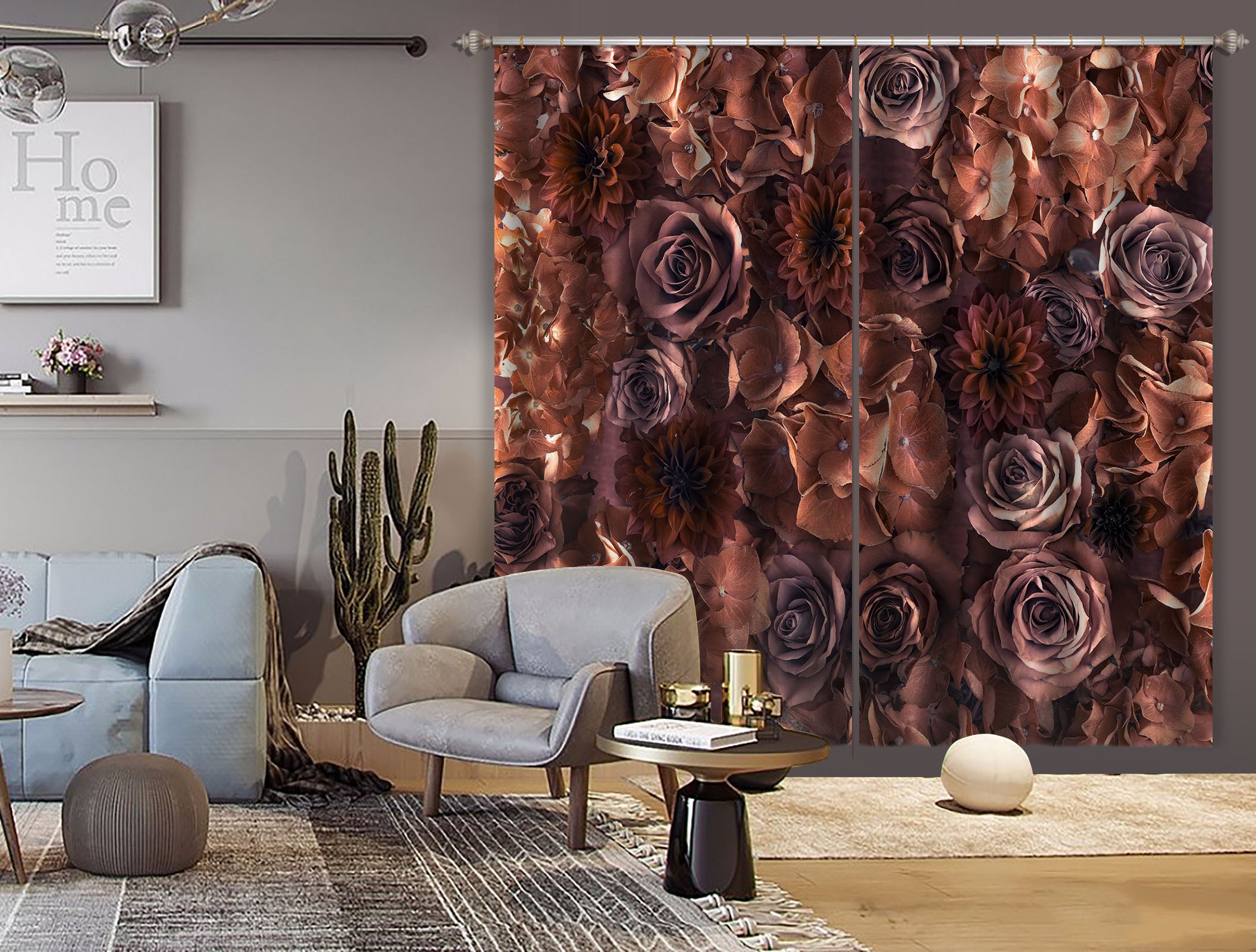 3D Rose Petal 6326 Assaf Frank Curtain Curtains Drapes