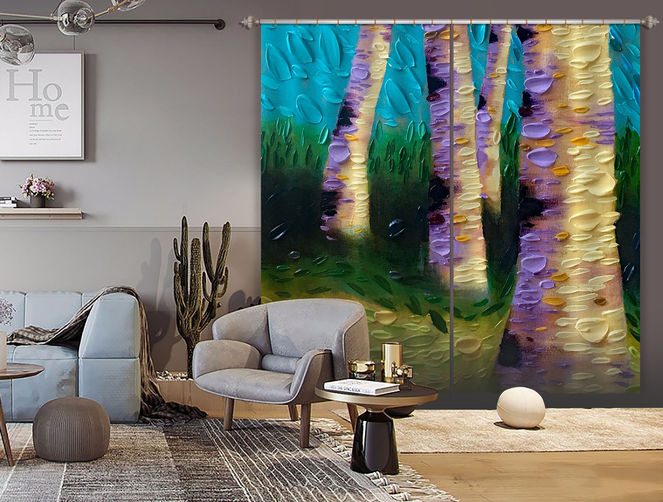 3D Garden Mystery Panel  045 Dena Tollefson Curtain Curtains Drapes