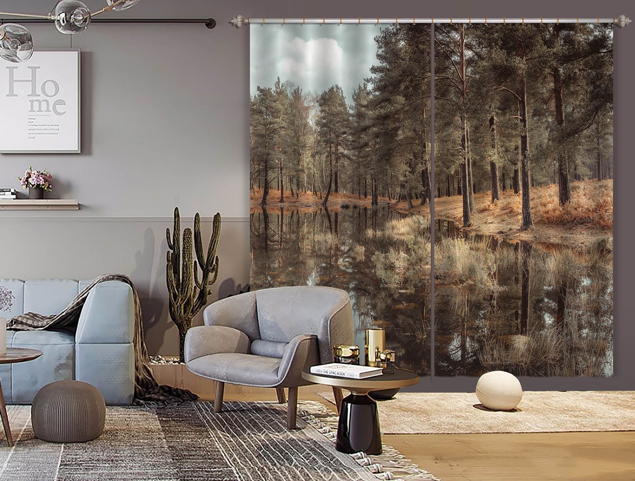 3D Forest Scenery 6371 Assaf Frank Curtain Curtains Drapes