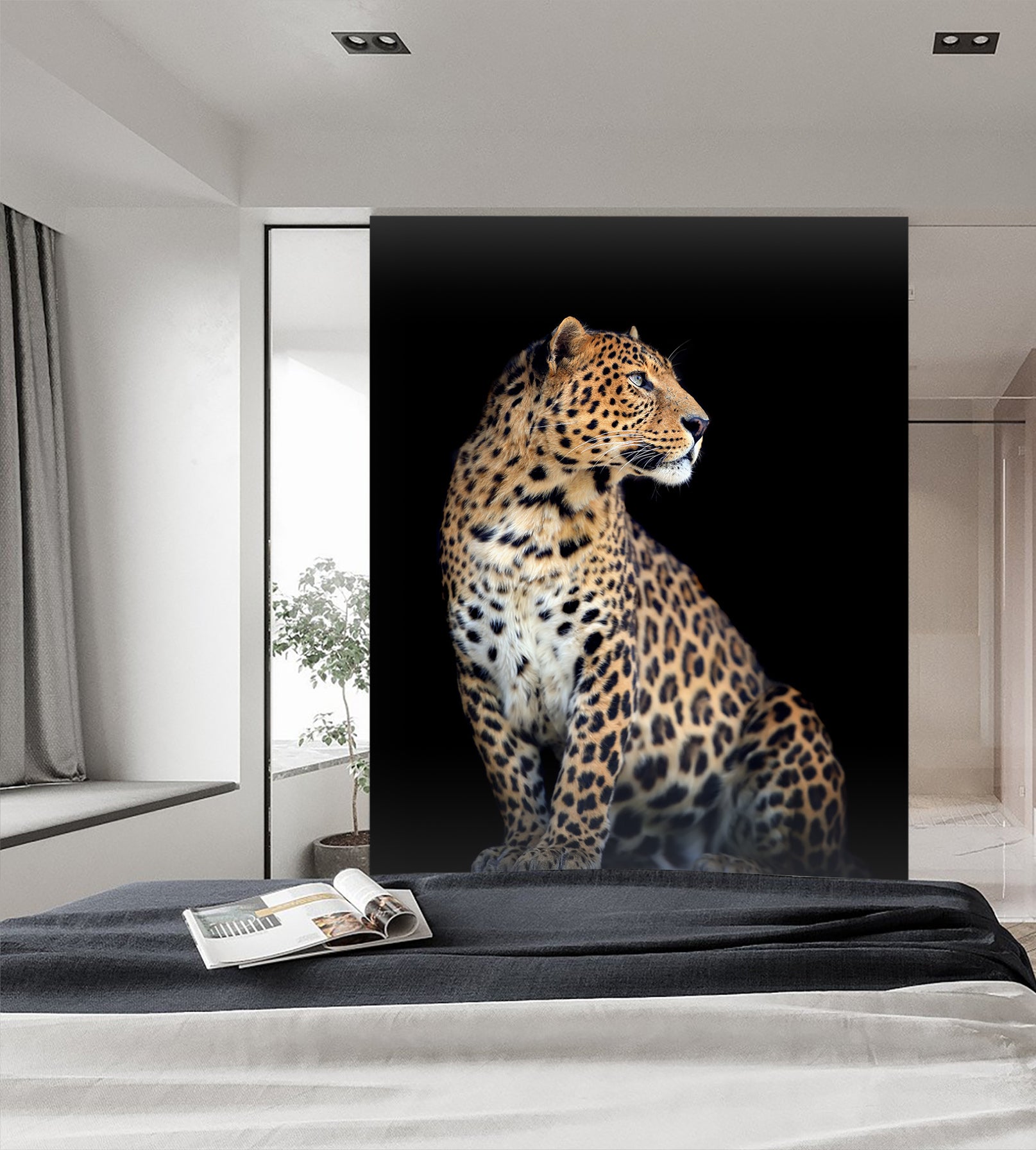 3D Big Leopard 116 Wall Murals