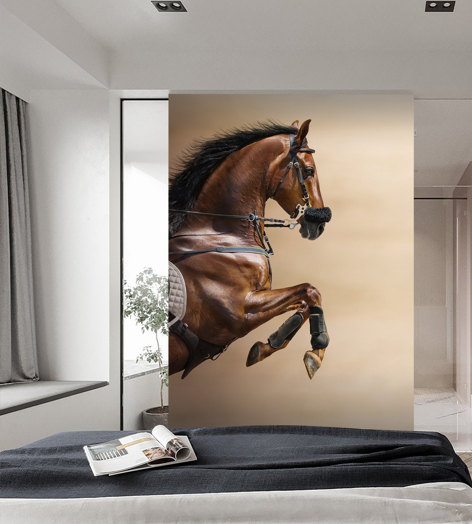 3D Horse Jumping 104 Wall Murals