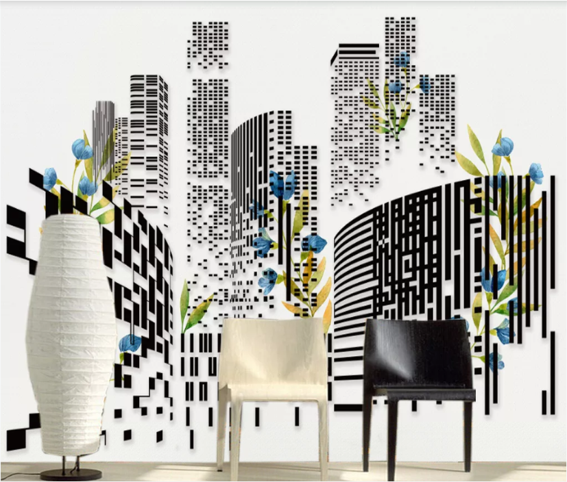 3D Splicing Building WC1397 Wall Murals