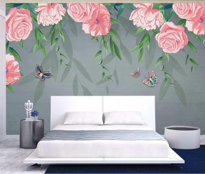 3D Rose Vine WC984 Wall Murals