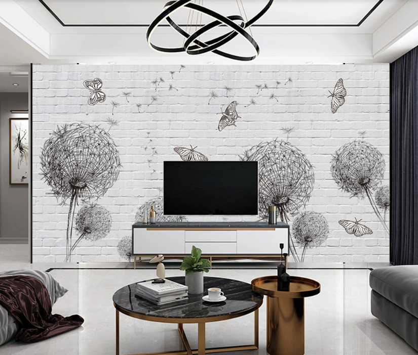 3D Black Butterfly WC2665 Wall Murals