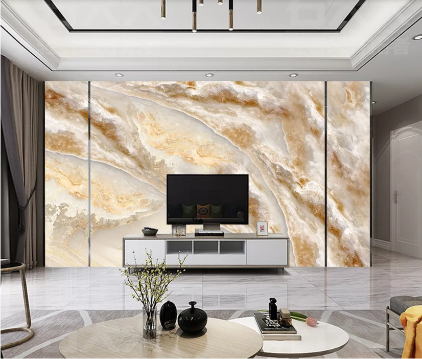 3D Yellow Slate WC2600 Wall Murals