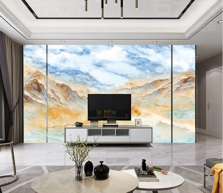 3D Yellow Hillside WC2599 Wall Murals