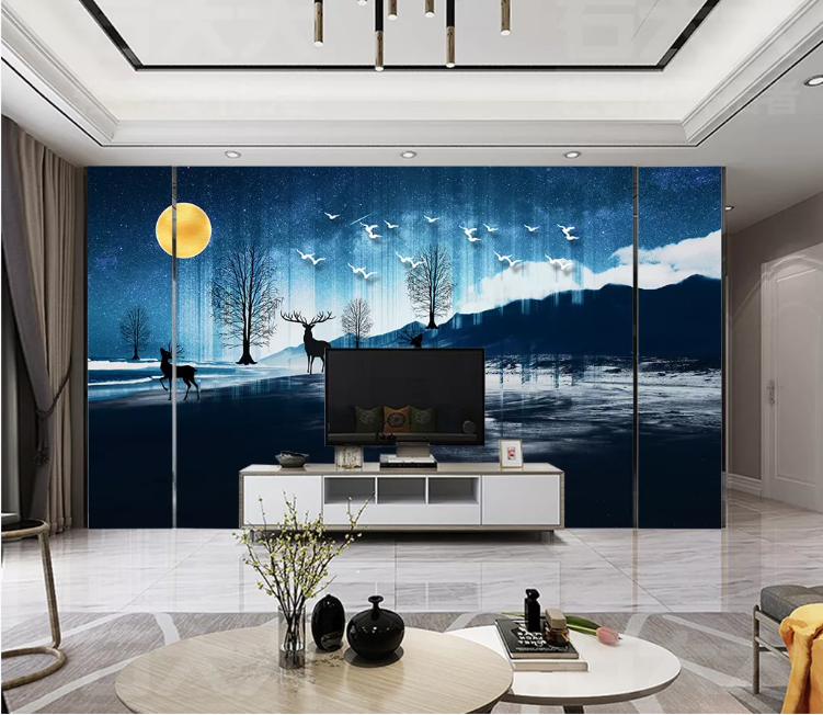 3D Pigeon Deer WC2462 Wall Murals