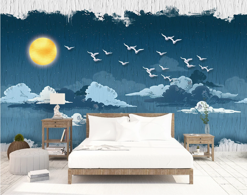 3D Dove Cloud WC2404 Wall Murals