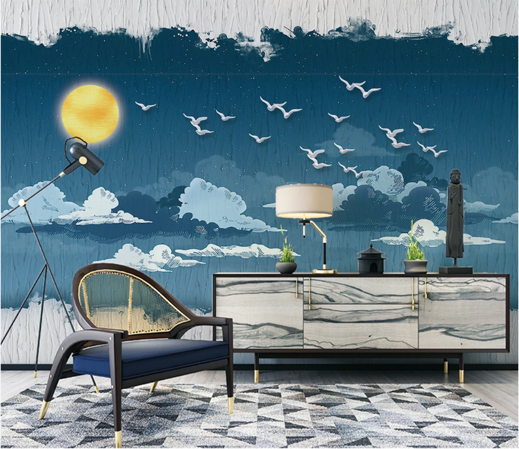 3D Dove Cloud WC2404 Wall Murals