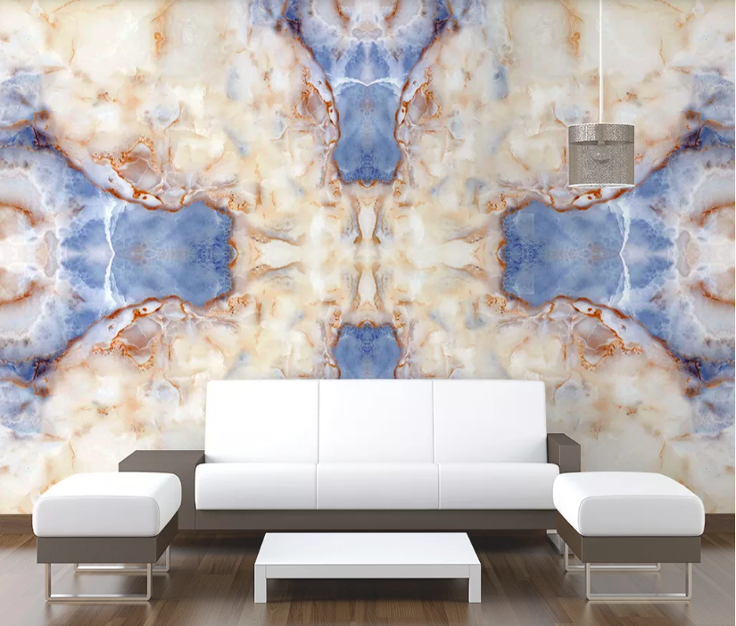3D Blue Pattern WC2090 Wall Murals