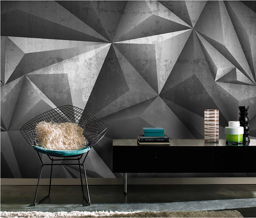 3D Triangle Stone WC2027 Wall Murals