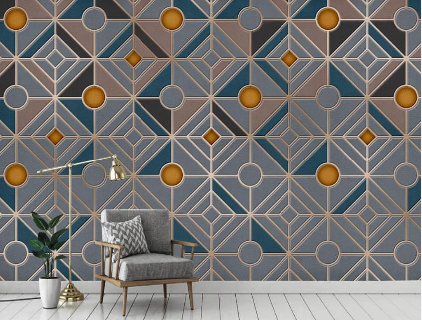 3D Geometric Color Graphics 1209 Wall Murals