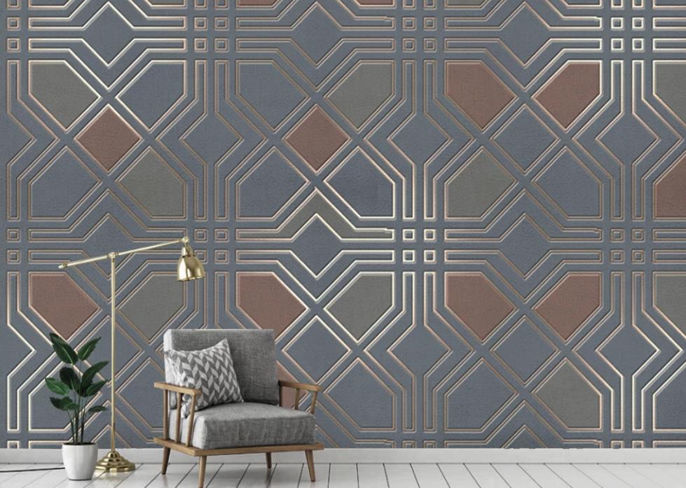 3D Three-color Graphics Interlaced 1204 Wall Murals