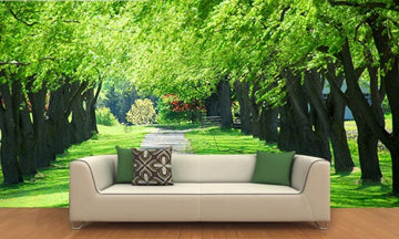 3D Bright Green Woods And Grass 1121 Wall Murals