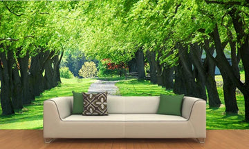 3D Bright Green Woods And Grass 1121 Wall Murals