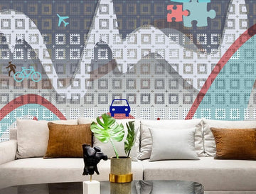 3D Puzzle Color Arrangement 1229 Wall Murals