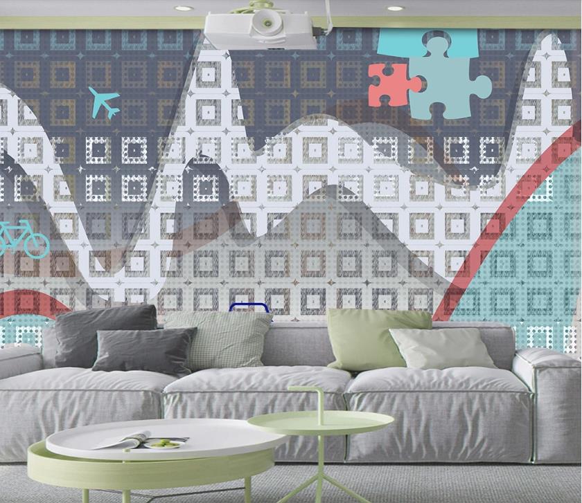 3D Puzzle Color Arrangement 1229 Wall Murals