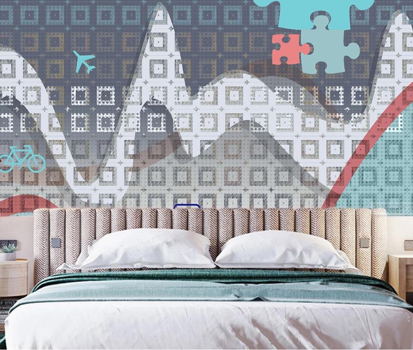 3D Puzzle Color Arrangement 1229 Wall Murals