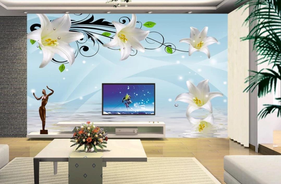 3D Pure Lily 1114 Wall Murals