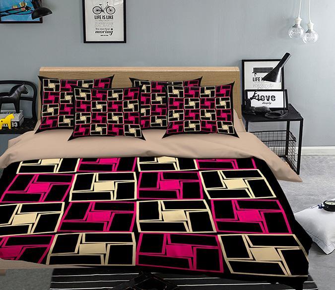 3D Rectangular stitching 112 Bed Pillowcases Quilt Wallpaper AJ Wallpaper 